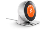 NEST Learning Thermostat - 3rd Generation, Silver with Stand
